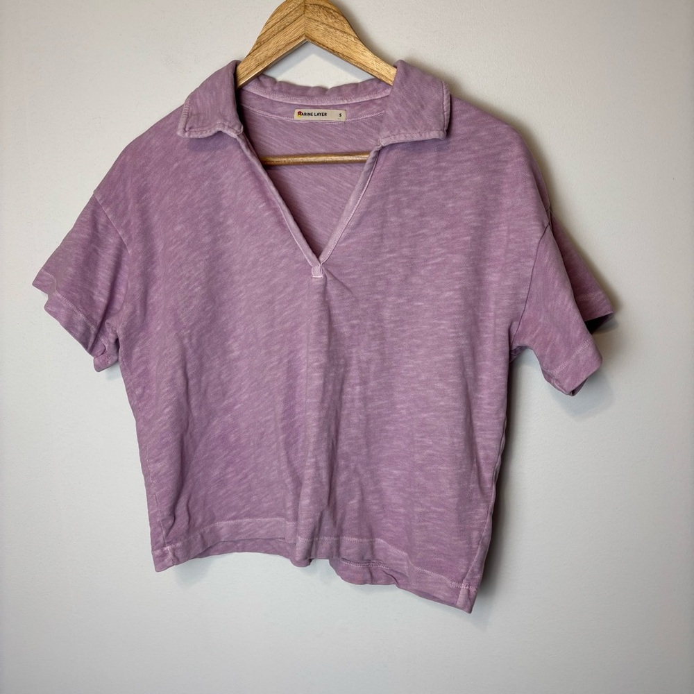 Marine Layer Purple Collared Blouse Summer